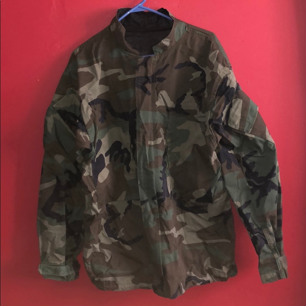 Mens Military Field Jacket Camouflage Medium